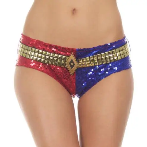 

Harley Quinn Sequins Underwear Shorts Lined Pants Suicide Squad Cosplay Costume UNDERWEAR