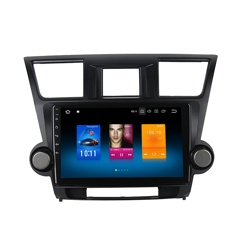 Flash Deal 10.2" Android 8.0 Octa Core Car radio gps for toyota Highlander 2009-2012 with 4G RAM mirror link 4G wifi usb Stereo 1