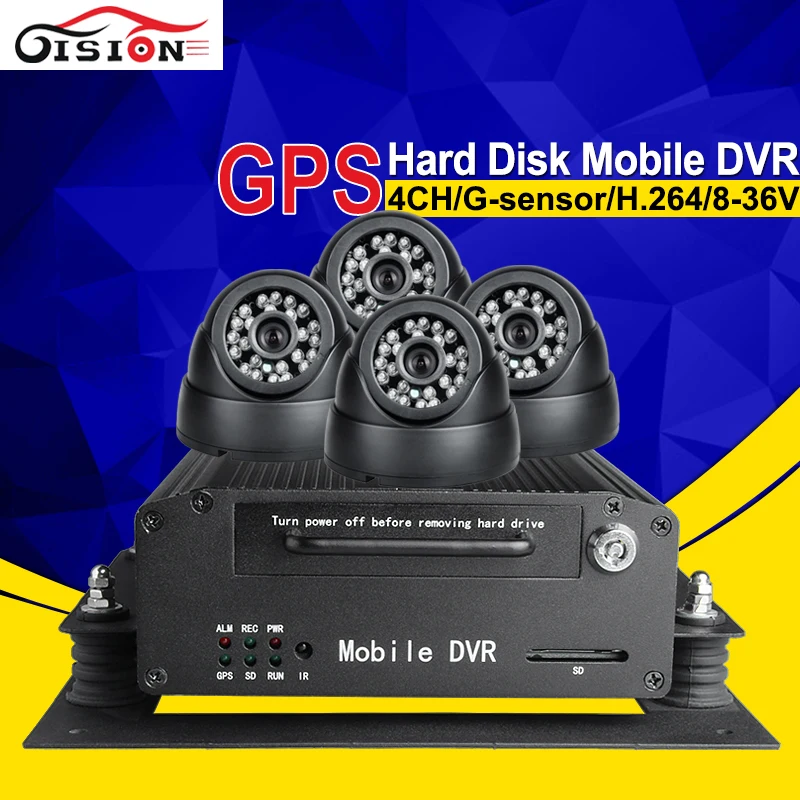 4PCS Security Surveillance Car font b Camera b font With IR Night Vision 500GB H 264