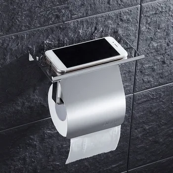 

ICOCO Stainless Steel Anti-rust Tissue Holder Wall Mounted Hanging Rack Roll Paper Towel Holder Bathroom Toilet Home Supplies