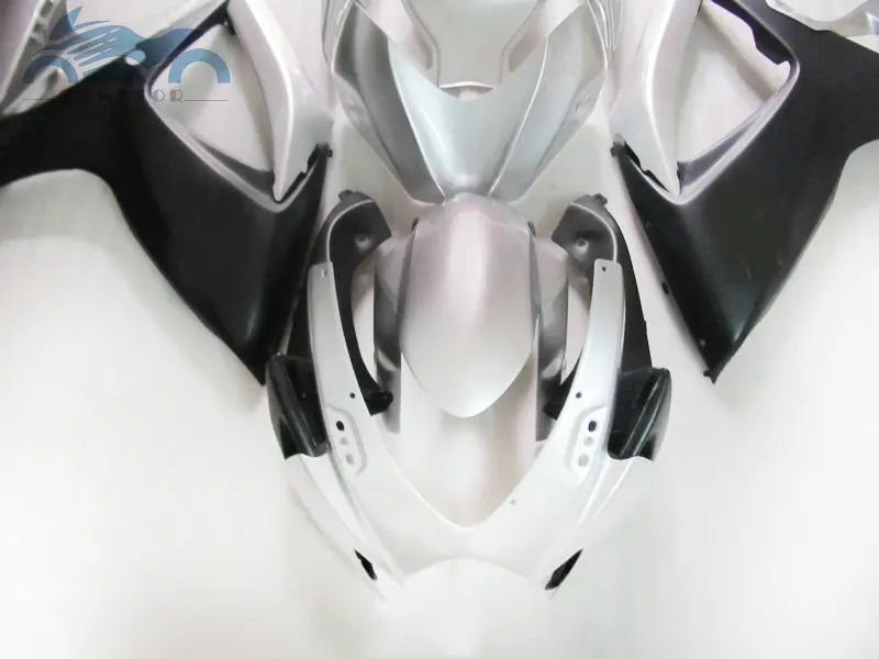 Обновление инжекторный для SUZUKI 06 07 K6 GSXR 600 750 спортивные обтекатели комплект GSXR750 2006 2007 GSXR600 Серебряный Черный Запчасти