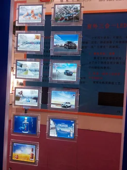 

Estate Agents LED Window Display Acrylic Frameless A4 Size Hanging Light Panel Box Single Side Horizontal/Landscape