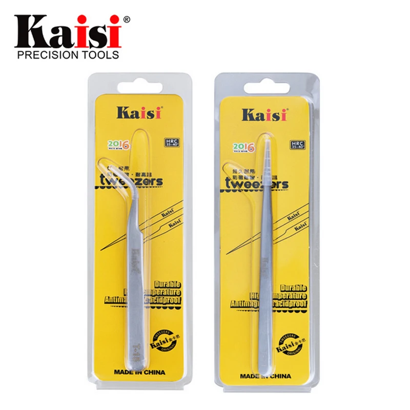 

Kaisi High Precision Stainless Steel Curved Straight Tweezers For Cell Phone Tablet Computer Repair Hand Tools T-11 T-15