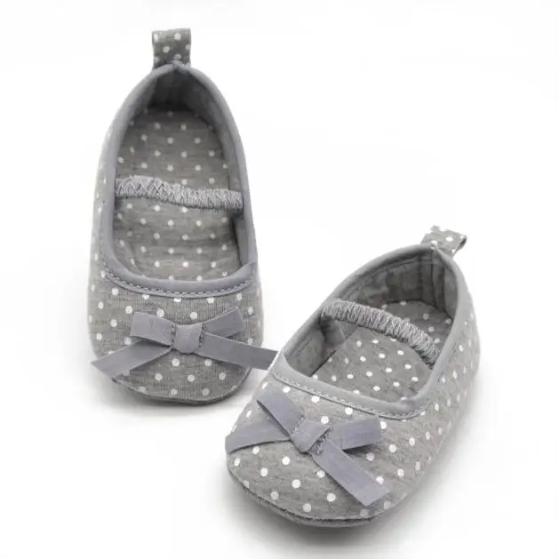 LONSANT/ г.; Милая обувь для маленьких девочек; обувь в горошек с бантиком и мягкой подошвой для малышей; весенне-Осенняя детская обувь; обувь для первых шагов; Прямая поставка