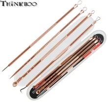 Tinkboo 4 шт. антибактериальные двойные иглы для удаления угрей инструмент для удаления угрей из нержавеющей стали прыщи иглы инструменты для очистки лица