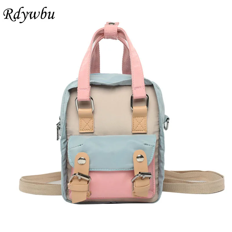 

Rdywbu Multifunctional Mini Backpack Women Casual Patchwork Waterproof Bagpack Girl Small Travel Shoulder Bag School Bolsas B642