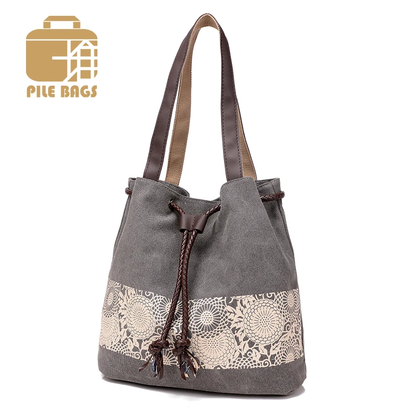 

Piler Bucket Bag Floral Handbag Tote Beach Handbags Female Canvas Shoulder Bag Ladies Tote Bags Handbags Women Famous Brand 2017