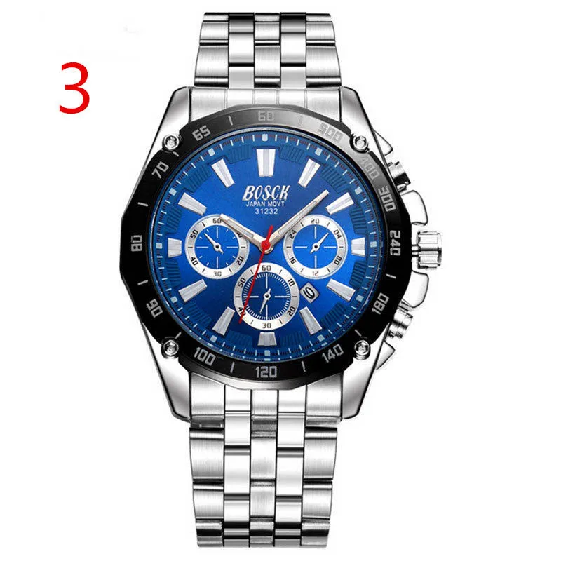 

Automatic mechanical watch genuine steel belt waterproof men's watch business retro men's watch