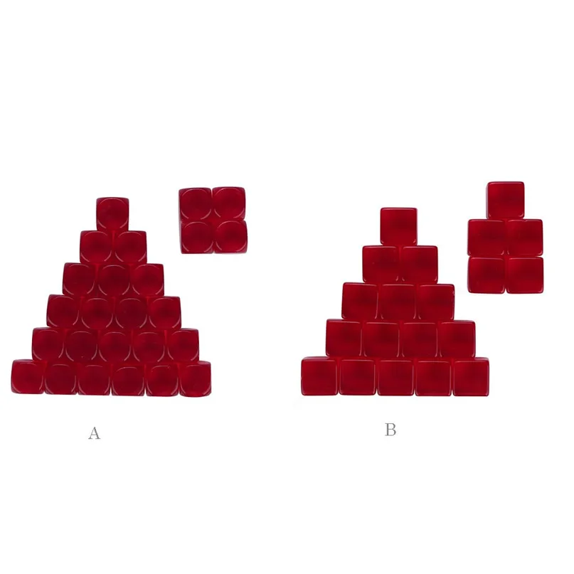 25 шт./компл. 16 мм прозрачный подсчета кубики пустые кости развлечения Инструмент Красный Цвет#2h07