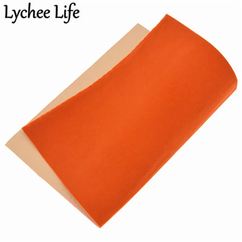 Lychee Life A4 клейкая бархатная ткань 29x21 см цветная Флокированная Ткань DIY ручной работы швейная одежда аксессуары поставки