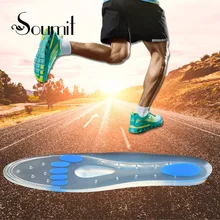 Soumit Unisex Medical Silicone Gel Orthotic Insoles Treatment Heel Pain Arch Support Running Sport Insoles Shock Absorption Pads