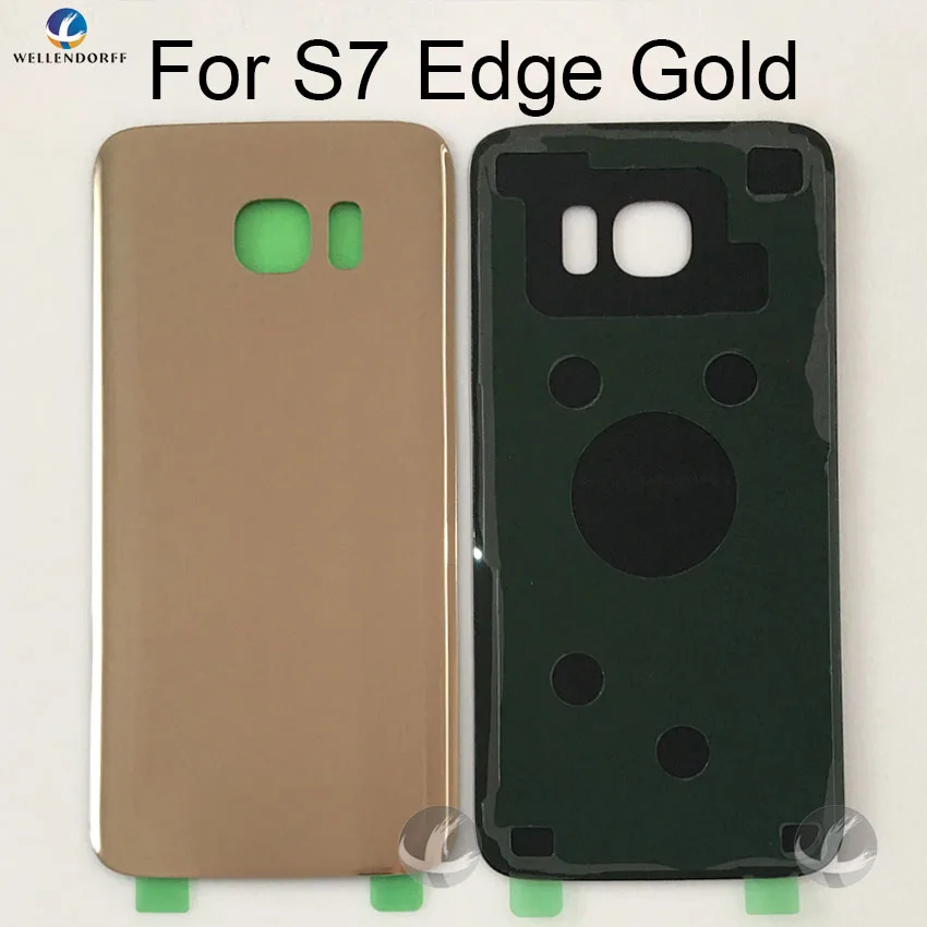 Задний стеклянный корпус + клей для Samsung Galaxy S7 Edge G930 G935F G9350 задняя панель Крышка