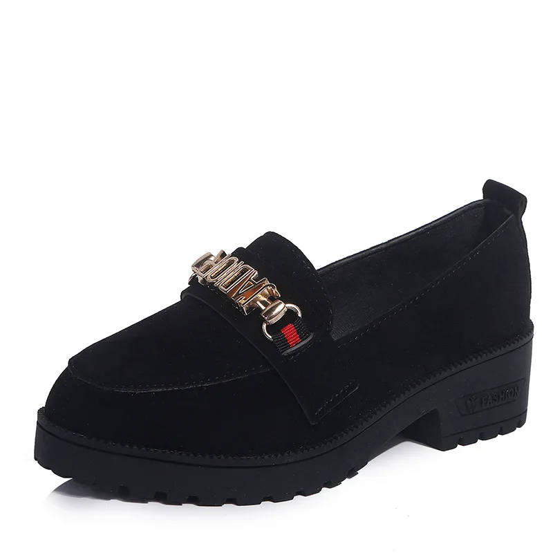 

2019 Popular New Pure Color Fashion Elegant Square Root Strong Wear-resistant Korean Star Women's Shoes