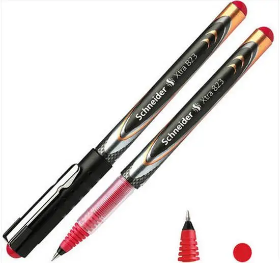 Подлинный Германия Шнайдер Xtra 823 шариковая ручка гладкая высокая емкость 0,3 мм нейтральная ручка чернильное перо - Цвет: Red