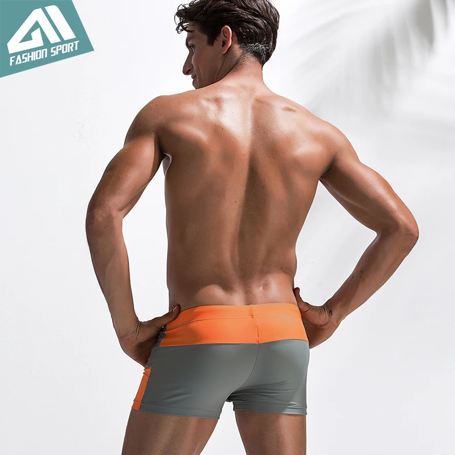 Aimpact خليط ملابس سباحة رجالي 2018 الصيف عطلة سريع الجافة سروايل السباحة القصيرة الشاطئ تصفح السباحة جذوع رجل مثير ملابس السباحة AM6003