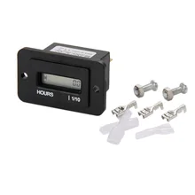 Широко используемый черный цифровой ЖК-цифровой счетчик времени для снегоход ATV генератор для лодки AC DC 12 V 220 V