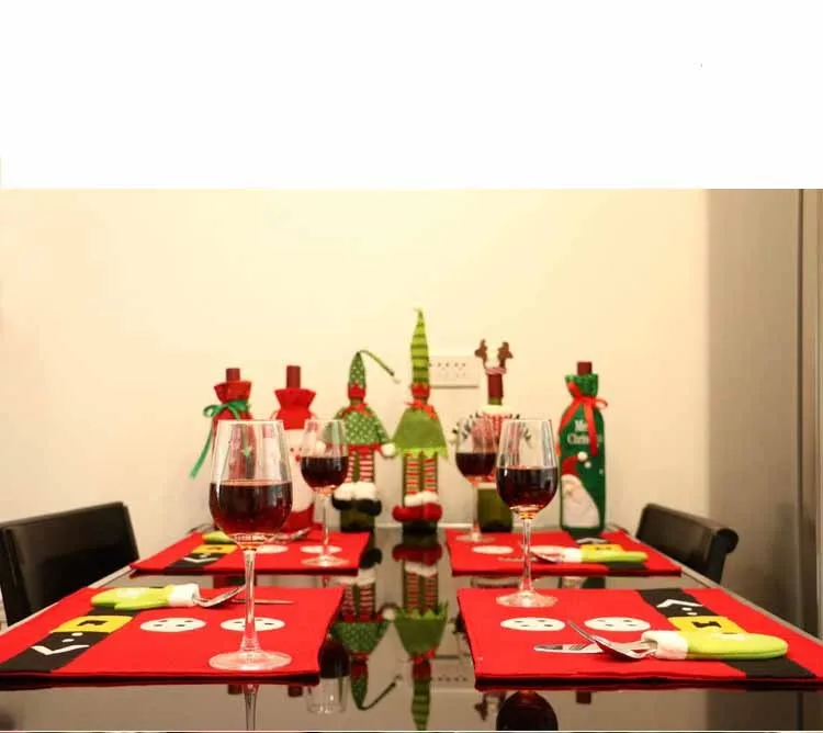 4 шт. рождественские украшения нож и вилка Столовые приборы украшения обеденный стол ткань нож и набор вилок Adornos Navidad