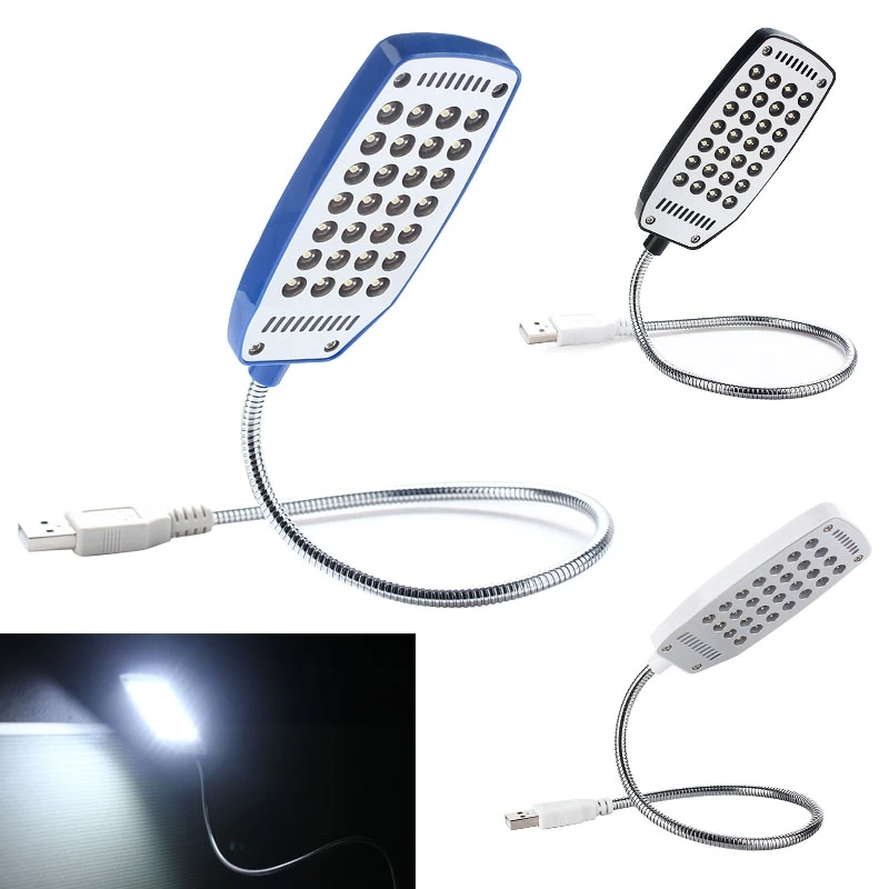 28 LEDs Desk lamp Flexible 5V PC Computer USB LED Book lights Table