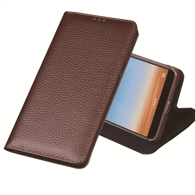 

Genuine Leather Magnetic Flip Phone Bag For Sony Xperia XA1 Plus/Sony Xperia XA1 Holster Phone Cover Standing Flip Case Coque