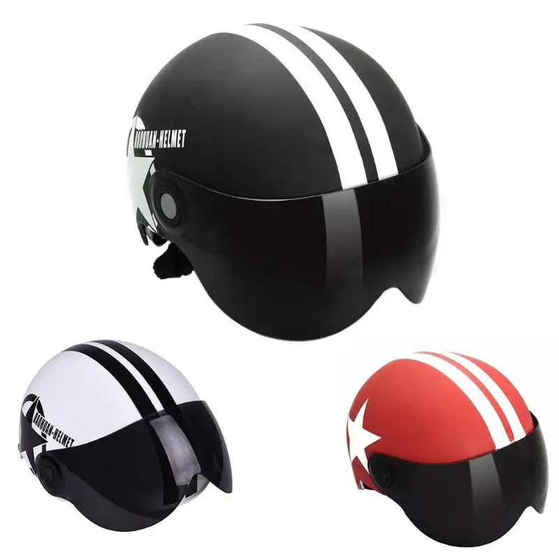 

Motocross Helmet 56-60cm Motorcycle Half Face Helmets Open Face Adjustable Size Five-pointed Star Helmet Casco para moto parts