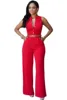 Women v-neck wide leg pants rompers women jumpsuit sexy jumpsuits for women 2022 women's jumpsuits plus size ► Photo 3/6