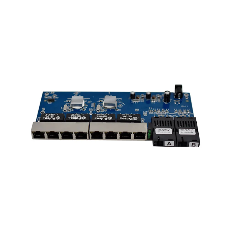 Коммутатор из Гигабитного волокна 8 * RJ45 порт с 2 оптоволоконными портами