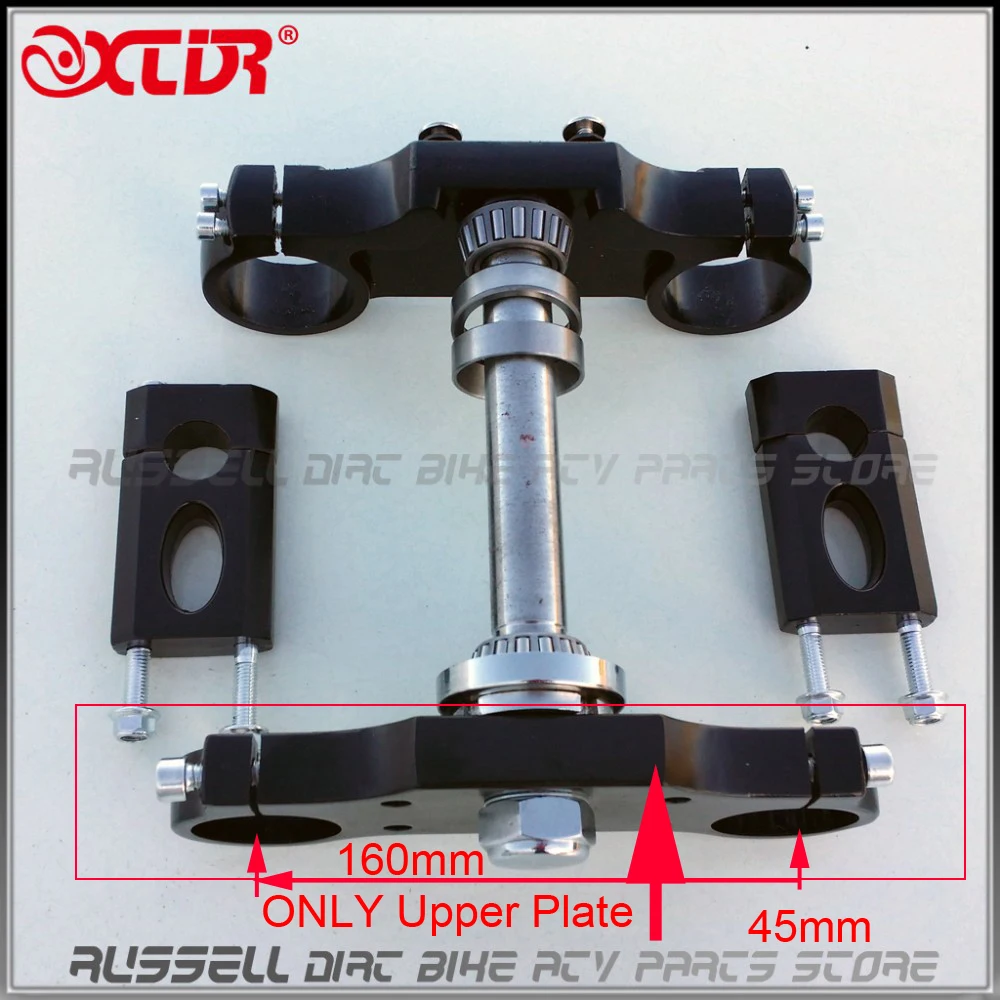 Универсальный черный руль тройной верхней пластины 45 мм для Dirt Pit Bike(только верхняя пластина крышки