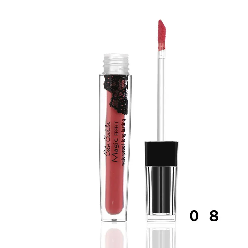 

COLOR CASTLE Red Lip Waterproof Liquid Lip Stick Velvet Matte Long Lasting Lip Gloss Sexy Color Cosmetics For Women Girl