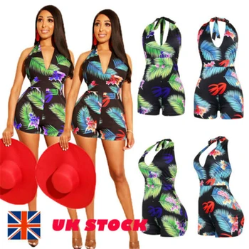 

Women's Clubwear Summer Playsuit Bodycon Party Jumpsuit Romper Shorts Holiday UK Tops