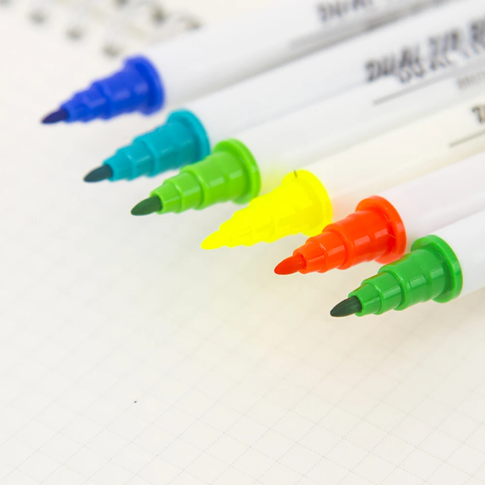12-Colors-Dual-Tip-Art-Markers-Pen-And-Highlighters-with-Case-Perfect-for-Illustration-Adult-Coloring (4)