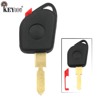

KEYECU 1x / 2x for Peugeot 406 Replacement Transponder Key Shell Case Blank Fob 1 Button With Uncut Blade (can install chip)