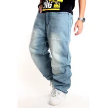 Свободные джинсы в стиле хип-хоп мужские джинсы с принтом европейский бренд мужские джинсы свободные повседневные модные бриджи хип-хоп скейтборд