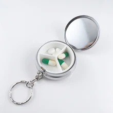 Таблетки медицина коробка для конфет Чехол Контейнер для витаминов металлический карман портативный органайзер JS88