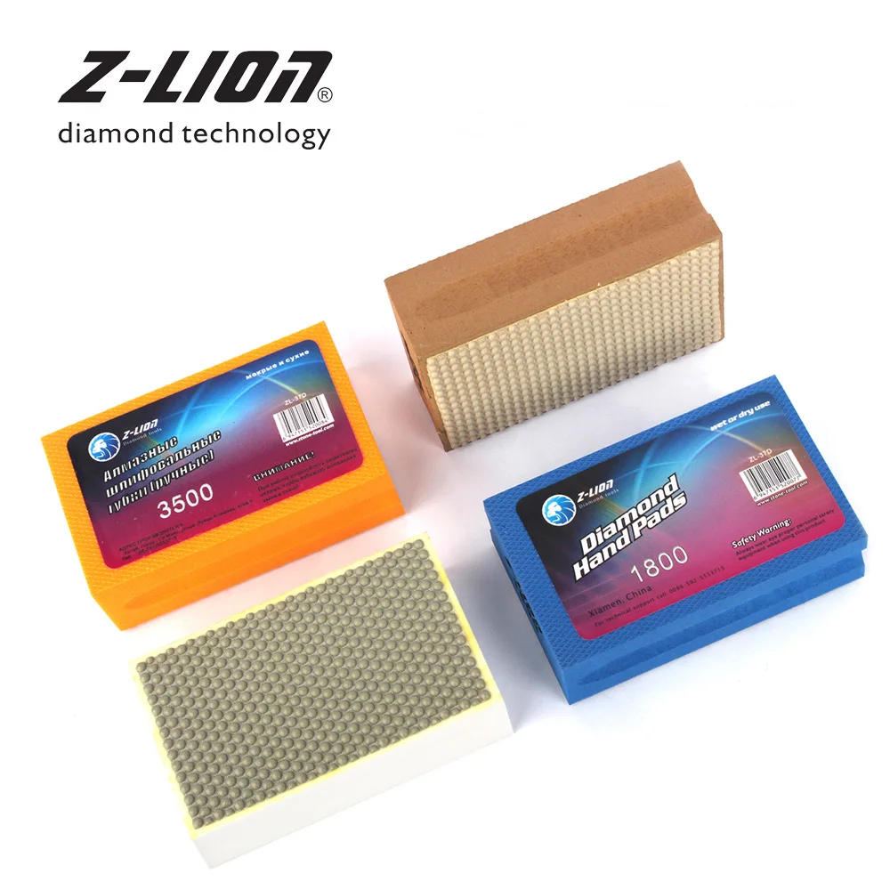 Buy Z LEAP 4pcs Diamond Hand Polishing Pads Resin Bond