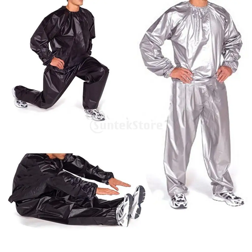 Unisex Gym Workout Exercise Fitness Sauna Sweat Suit Slimmer Weight