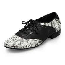 Мужская обувь для бальных танцев Танцы сальса танго Обувь для латиноамериканских танцев Большие размеры на низком каблуке Современная танцевальная обувь для практики, соревнований