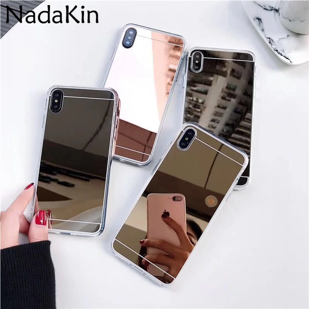 

Half Wrapped Mirror Back Case for Huawei Mate 20 P30 Pro Y9 2019 Plating Metal Light Fitted Phone Shell for Honor 10 Lite 8C