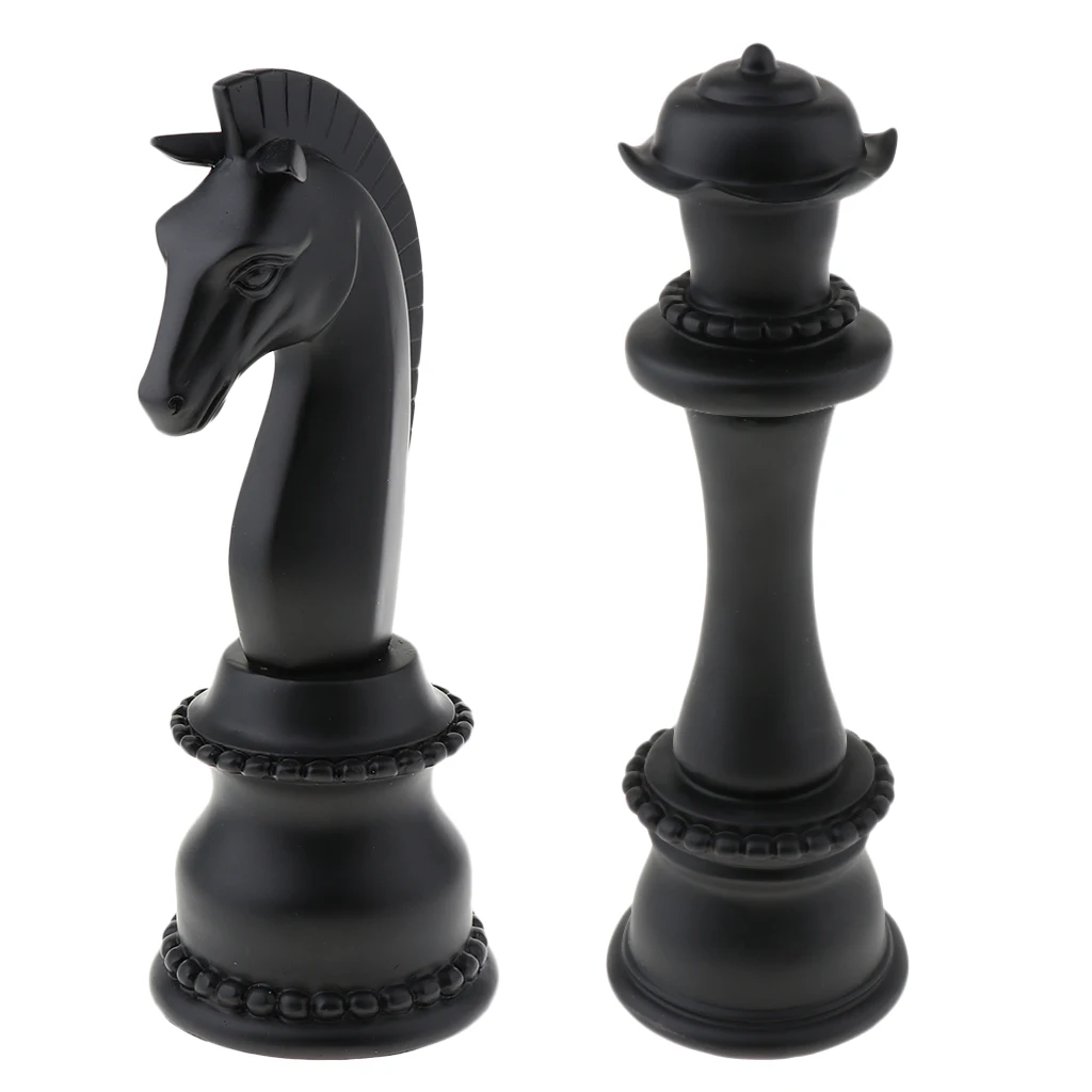 Resin Chess Figure Model Figurines Horse Home Decor Table Ornaments Queen & Knight Chess