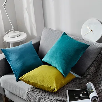 

Modern pillowcase Throw Pillows Velvet simple solid color pillowcase fashion plush sofa cushion cover hug pillowcase