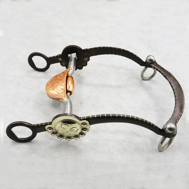 125mm Retro Western Horse Bits Copper Stainless Steel Equestrian Mouthpiece Snaffle for Horse