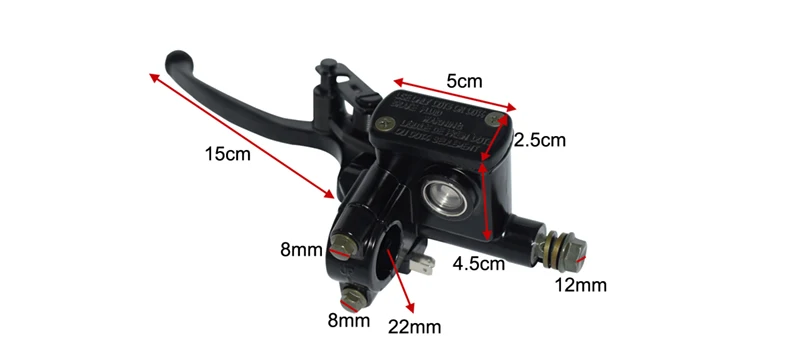 Универсальный 7/" 22 мм левой мотоциклетные гидравлический насос тормозной главный цилиндр черный диск тормозной рычаг для Honda Suzuki Kawasaki yamaha