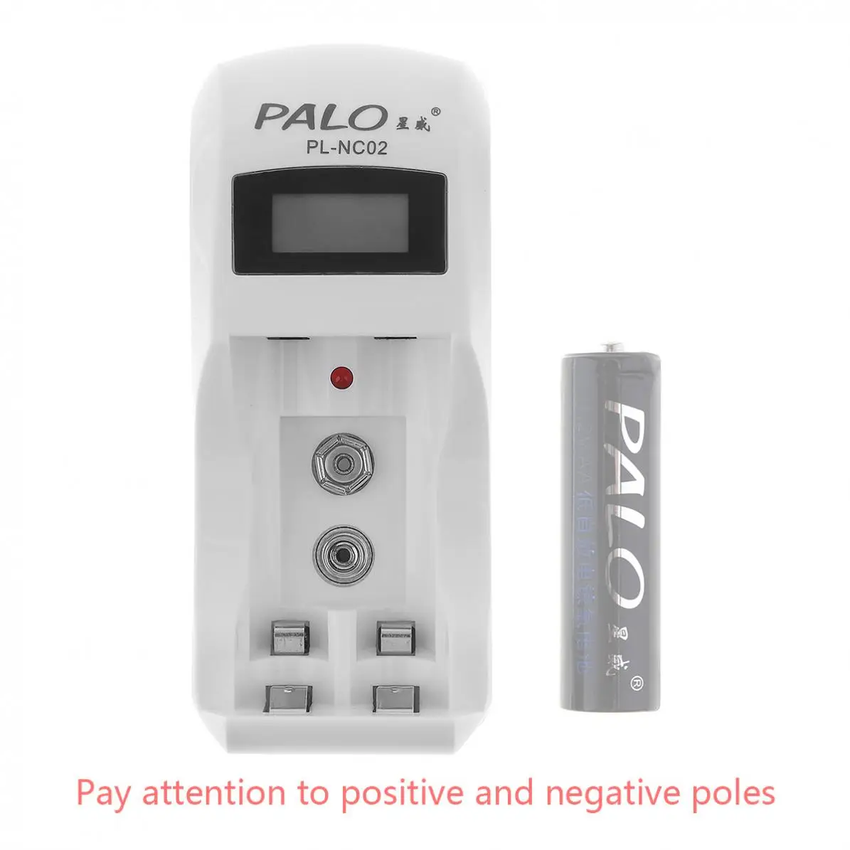 Новое PALO 2 отдельных слота смарт-зарядное устройство с ЖК-дисплеем для 9 в li-ion/Ni-MH/AA/AAA аккумуляторные батареи