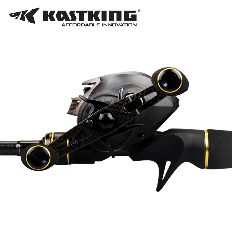 KastKing Stealth Baitcasting Fishing Reel + Carbon Casting Fishing Rod Combo