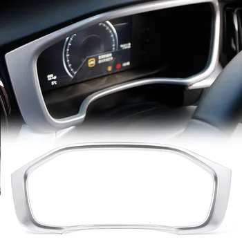 

Car Styling Interior Dashboard Display Frame Cover Protector Trim Decoration for Volvo XC60 2018 2019 ABS Plastic Silver