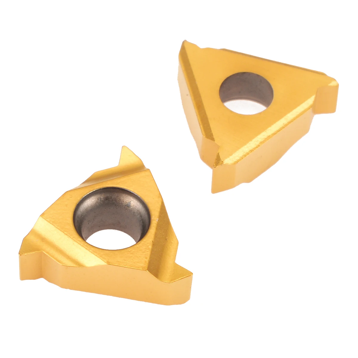 10pcs/Set 11IR A60 Golden Carbide Inserts for External Threading CNC Lathe Turning Tool Boring Bar