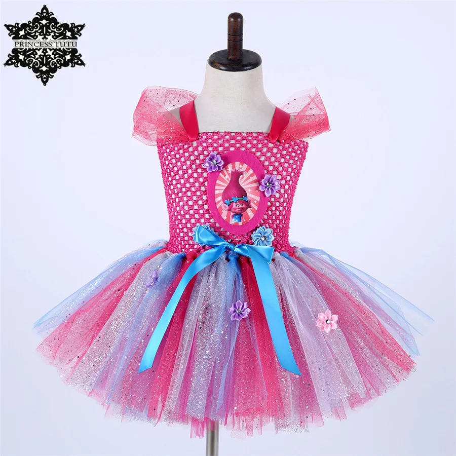 Princess Tutu Gadis Gaun Tulle Anak Halloween Cosplay Troll Troll