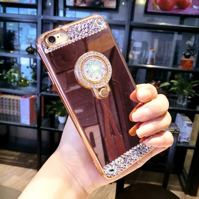 YESPURE Mirror Phone Accessories Finger Ring For Iphone 6 6s Gold Cheap 