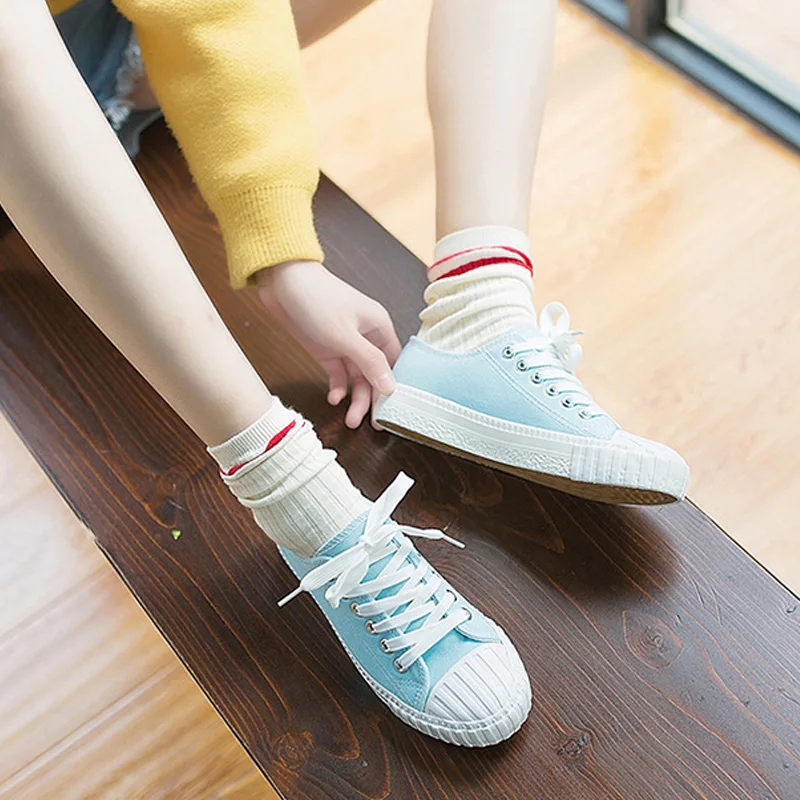 

2019 Spring Canvas Shoes Women Flats Breathable Women Casual Shoes Fashion Sweet Gilrs Shoes A1054