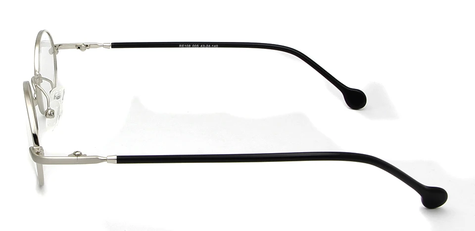 ESNBIE Высокое качество Мужские маленькие круглые металлические оправы для очков ацетат Ноги 43 мм винтажные черные круглые очки женские прозрачные линзы