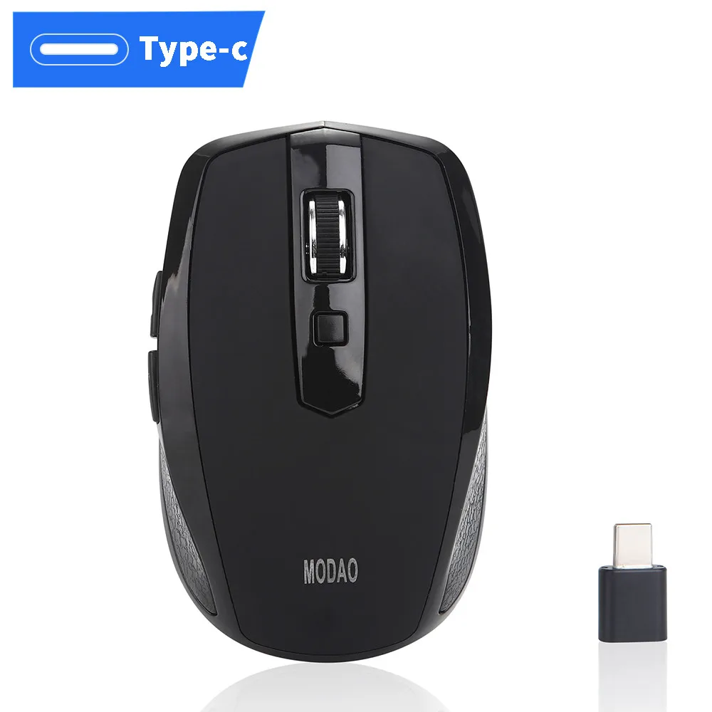 2 4 г 1600 точек на дюйм Удобная эргономичная беспроводная мышь типа C USB мыши для